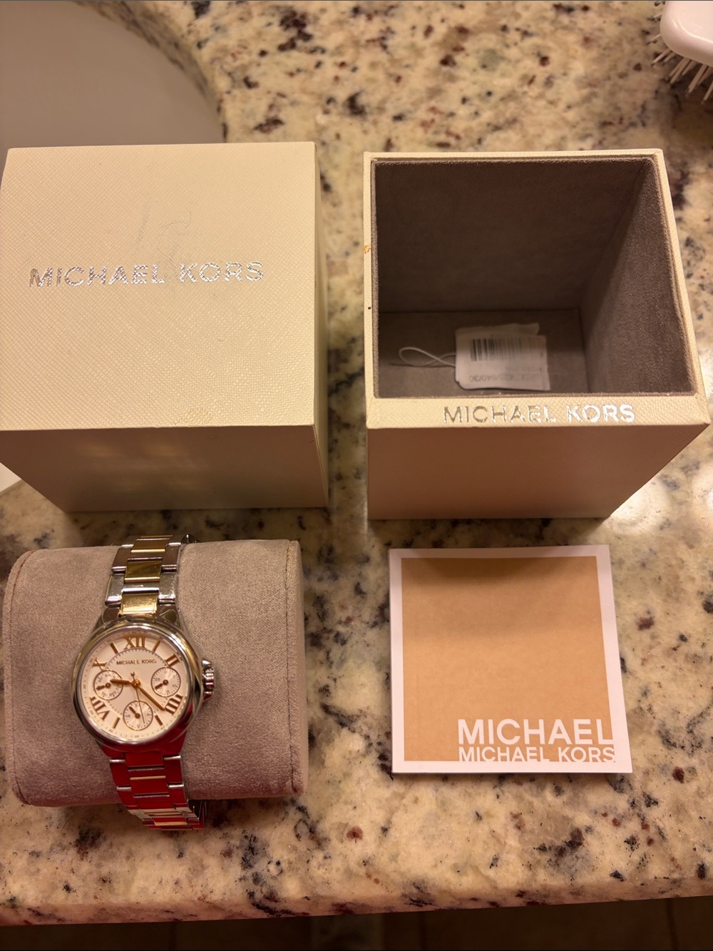 Michael Kors Two-Tone Silver & Gold Chronograph Watch - Picture 2 of 4